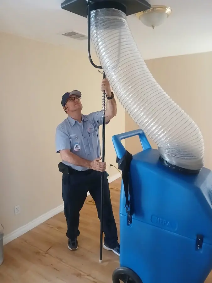Mini Split Installation technician using HEPA equipment in Centerton